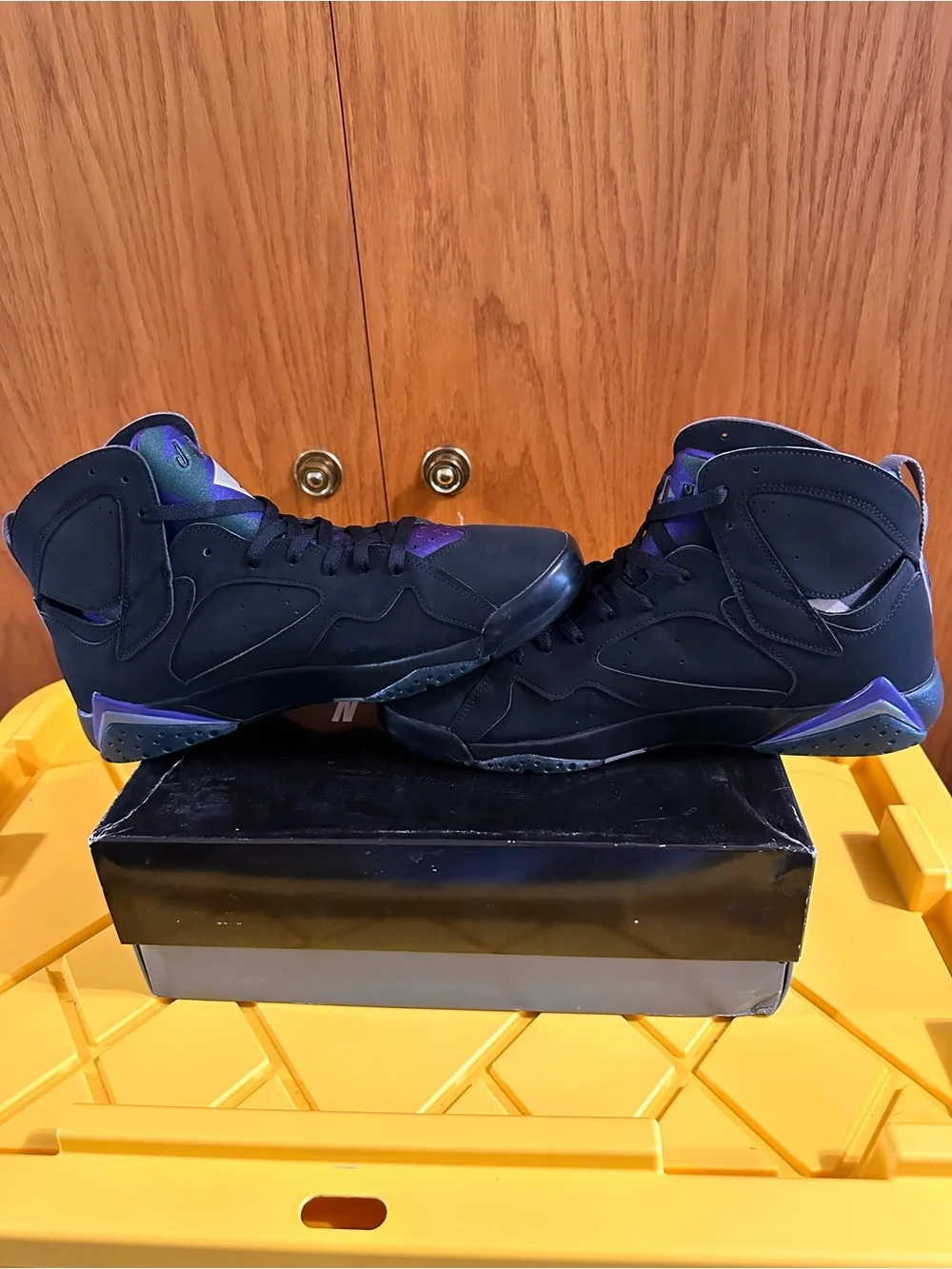 Size 13 - Air Jordan 7 Retro PE Ray Allen Black Purple EUR 47.5 CM 31
